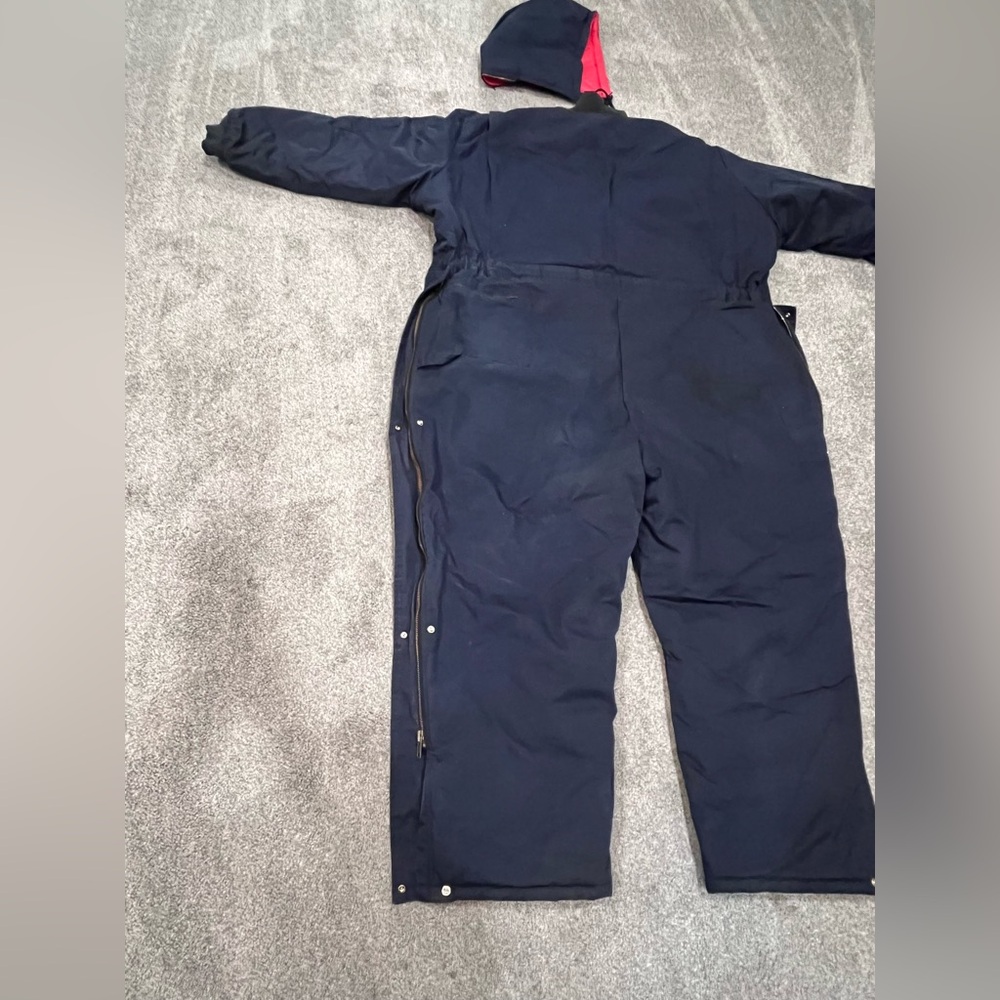 Men's Navy Insulated Coveralls Work Suit - Size 5XL - Picture 16 of 16